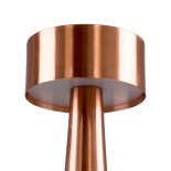 GloboStar® BELLA 76505 Επαναφορτιζόμενο Επιτραπέζιο Φωτιστικό Πορτατίφ LED 1.5W 105lm 120° DC 5V IP44 Θερμό Λευκό 2700K Dimmable Χάλκινο Αλουμίνιο - Μ9 x Π9 x Υ21cm - 2 Xρόνια Εγγύηση