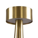 GloboStar® BELLA 76506 Επαναφορτιζόμενο Επιτραπέζιο Φωτιστικό Πορτατίφ LED 1.5W 105lm 120° DC 5V IP44 Θερμό Λευκό 2700K Dimmable Χρυσό Αλουμίνιο - Μ9 x Π9 x Υ21cm - 2 Xρόνια Εγγύηση