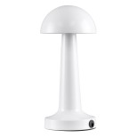 GloboStar® COCO 76508 Επαναφορτιζόμενο Επιτραπέζιο Φωτιστικό Πορτατίφ LED 1.5W 105lm 120° DC 5V IP44 Θερμό Λευκό 2700K Dimmable Λευκό Αλουμίνιο - Μ10 x Π10 x Υ22cm - 2 Xρόνια Εγγύηση