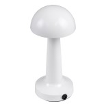 GloboStar® COCO 76508 Επαναφορτιζόμενο Επιτραπέζιο Φωτιστικό Πορτατίφ LED 1.5W 105lm 120° DC 5V IP44 Θερμό Λευκό 2700K Dimmable Λευκό Αλουμίνιο - Μ10 x Π10 x Υ22cm - 2 Xρόνια Εγγύηση