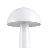 GloboStar® COCO 76508 Επαναφορτιζόμενο Επιτραπέζιο Φωτιστικό Πορτατίφ LED 1.5W 105lm 120° DC 5V IP44 Θερμό Λευκό 2700K Dimmable Λευκό Αλουμίνιο - Μ10 x Π10 x Υ22cm - 2 Xρόνια Εγγύηση