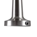 GloboStar® COCO 76510 Επαναφορτιζόμενο Επιτραπέζιο Φωτιστικό Πορτατίφ LED 1.5W 105lm 120° DC 5V IP44 Θερμό Λευκό 2700K Dimmable Ασημί Αλουμίνιο - Μ10 x Π10 x Υ22cm - 2 Xρόνια Εγγύηση