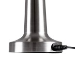 GloboStar® COCO 76510 Επαναφορτιζόμενο Επιτραπέζιο Φωτιστικό Πορτατίφ LED 1.5W 105lm 120° DC 5V IP44 Θερμό Λευκό 2700K Dimmable Ασημί Αλουμίνιο - Μ10 x Π10 x Υ22cm - 2 Xρόνια Εγγύηση