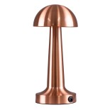 GloboStar® COCO 76511 Επαναφορτιζόμενο Επιτραπέζιο Φωτιστικό Πορτατίφ LED 1.5W 105lm 120° DC 5V IP44 Θερμό Λευκό 2700K Dimmable Χάλκινο Αλουμίνιο - Μ10 x Π10 x Υ22cm - 2 Xρόνια Εγγύηση