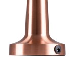 GloboStar® COCO 76511 Επαναφορτιζόμενο Επιτραπέζιο Φωτιστικό Πορτατίφ LED 1.5W 105lm 120° DC 5V IP44 Θερμό Λευκό 2700K Dimmable Χάλκινο Αλουμίνιο - Μ10 x Π10 x Υ22cm - 2 Xρόνια Εγγύηση