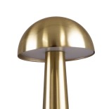 GloboStar® COCO 76512 Επαναφορτιζόμενο Επιτραπέζιο Φωτιστικό Πορτατίφ LED 1.5W 105lm 120° DC 5V IP44 Θερμό Λευκό 2700K Dimmable Χρυσό Αλουμίνιο - Μ10 x Π10 x Υ22cm - 2 Xρόνια Εγγύηση