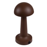GloboStar® COCO 76513 Επαναφορτιζόμενο Επιτραπέζιο Φωτιστικό Πορτατίφ LED 1.5W 105lm 120° DC 5V IP44 Θερμό Λευκό 2700K Dimmable Καφέ Αλουμίνιο - Μ10 x Π10 x Υ22cm - 2 Xρόνια Εγγύηση