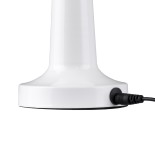 GloboStar® MOLLY 76514 Επαναφορτιζόμενο Επιτραπέζιο Φωτιστικό Πορτατίφ LED 1.5W 105lm 120° DC 5V IP44 Θερμό Λευκό 2700K Dimmable Λευκό Αλουμίνιο - Μ10 x Π10 x Υ23cm - 2 Xρόνια Εγγύηση