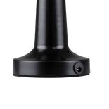 GloboStar® MOLLY 76515 Επαναφορτιζόμενο Επιτραπέζιο Φωτιστικό Πορτατίφ LED 1.5W 105lm 120° DC 5V IP44 Θερμό Λευκό 2700K Dimmable Μαύρο Αλουμίνιο - Μ10 x Π10 x Υ23cm - 2 Xρόνια Εγγύηση