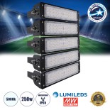GloboStar® GOLIATH 90100-5 LED Προβολέας Γηπέδου - Φωτιστικό Tunnel 250W 40000LM 75°*135° AC 100-277V IP65 -  Ψυχρό Λευκό 5000K - MeanWell Driver & LumiLEDs Chip - 5 Years Warranty