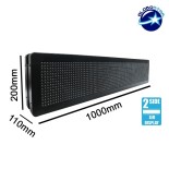 GLOBOSTAR®DISPLAY 90300 Κυλιόμενη Ψηφιακή Επιγραφή P10 Διπλής Όψης LED AC 220-240V Αδιάβροχο IP65 Ψυχρό Λευκό 6000K - WiFi Control μέσω FK APP - Αισθητήρας Θερμοκρασίας & Υγρασίας - Μ104 x Π12 x Υ20cm - 2 Χρόνια Εγγύηση
