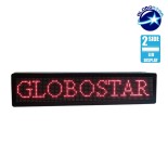 GLOBOSTAR® DISPLAY 90301 Κυλιόμενη Ψηφιακή Επιγραφή P10 Διπλής Όψης LED AC 220-240V Αδιάβροχο IP65 Κόκκινο - WiFi Control μέσω FK APP - Αισθητήρας Θερμοκρασίας & Υγρασίας - Μ104 x Π12 x Υ20cm - 2 Χρόνια Εγγύηση