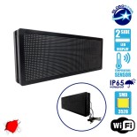 GLOBOSTAR® DISPLAY 90321 Κυλιόμενη Ψηφιακή Επιγραφή P10 Διπλής Όψης LED AC 220-240V Αδιάβροχο IP65 Κόκκινο - WiFi Control μέσω FK APP - Αισθητήρας Θερμοκρασίας & Υγρασίας - Μ104 x Π12 x Υ40cm - 2 Χρόνια Εγγύηση
