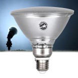 GLOBOSTAR® GARDENPAR 60226 Σποτ E27 PAR38 Σκληρού Υάλου LED 18W 1800lm 60° AC 220-240V Αδιάβροχο IP65 Ψυχρό Λευκό 6000K - Μ12 x Π12 x Υ13cm - 3 Χρόνια Εγγύηση