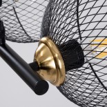 GloboStar® VERONA 00586 Μοντέρνο Κρεμαστό Φωτιστικό Ράγα Τρίφωτο 3 x E27 IP20 Μαύρο & Χρυσό Μέταλλο - Μ50 x Π28 x Υ20cm