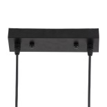 GloboStar® VERONA 00586 Μοντέρνο Κρεμαστό Φωτιστικό Ράγα Τρίφωτο 3 x E27 IP20 Μαύρο & Χρυσό Μέταλλο - Μ50 x Π28 x Υ20cm