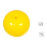 GloboStar® BALLOON 00651 Παιδικό Φωτιστικό Οροφής Μπάλα Μονόφωτο 1 x E27 IP20 Κίτρινο Πλαστικό με Ασημί Μέταλλο - Μ30 x Π30 x Υ33cm