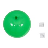 GloboStar® BALLOON 00653 Παιδικό Φωτιστικό Οροφής Μπάλα Μονόφωτο 1 x E27 IP20 Πράσινο Πλαστικό με Ασημί Μέταλλο - Μ30 x Π30 x Υ33cm