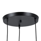 GloboStar® ELISE 00683 Μοντέρνο Κρεμαστό Φωτιστικό Γεωμετρικό Σχήμα Τρίφωτο 3 x E27 IP20 Μπεζ Ξύλο με Μαύρο Μέταλλο - Μ55 x Π55 x Υ130cm
