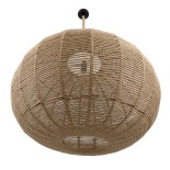 GloboStar® MANDALA 00732 Boho Κρεμαστό Φωτιστικό Μπάλα Μονόφωτο 1 x E27 IP20 Μπεζ Σχοινί - Μ80 x Π80 x Υ60cm