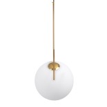 GLOBOSTAR® MONROE 00956 Μοντέρνο Κρεμαστό Φωτιστικό Οροφής με Ντουί 1 x E27 AC 220-240V IP20 - Χρυσό & Λευκό - Μ30 x Π30 x Υ75cm