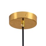 GLOBOSTAR® MONROE 00956 Μοντέρνο Κρεμαστό Φωτιστικό Οροφής με Ντουί 1 x E27 AC 220-240V IP20 - Χρυσό & Λευκό - Μ30 x Π30 x Υ75cm