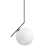 GLOBOSTAR® MONROE 00957 Μοντέρνο Κρεμαστό Φωτιστικό Οροφής με Ντουί 1 x E27 AC 220-240V IP20 - Μαύρο & Λευκό - Μ30 x Π30 x Υ75cm