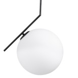 GLOBOSTAR® MONROE 00957 Μοντέρνο Κρεμαστό Φωτιστικό Οροφής με Ντουί 1 x E27 AC 220-240V IP20 - Μαύρο & Λευκό - Μ30 x Π30 x Υ75cm