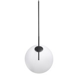 GLOBOSTAR® MONROE 00957 Μοντέρνο Κρεμαστό Φωτιστικό Οροφής με Ντουί 1 x E27 AC 220-240V IP20 - Μαύρο & Λευκό - Μ30 x Π30 x Υ75cm