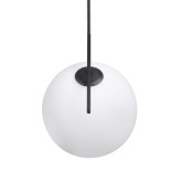 GLOBOSTAR® MONROE 00957 Μοντέρνο Κρεμαστό Φωτιστικό Οροφής με Ντουί 1 x E27 AC 220-240V IP20 - Μαύρο & Λευκό - Μ30 x Π30 x Υ75cm