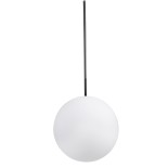GLOBOSTAR® MONROE 00957 Μοντέρνο Κρεμαστό Φωτιστικό Οροφής με Ντουί 1 x E27 AC 220-240V IP20 - Μαύρο & Λευκό - Μ30 x Π30 x Υ75cm