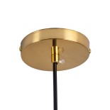 GLOBOSTAR® MONROE 00958 Μοντέρνο Κρεμαστό Φωτιστικό Οροφής με Ντουί 1 x E27 AC 220-240V IP20 - Χρυσό & Λευκό - Μ15 x Π15 x Υ49cm