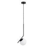 GLOBOSTAR® MONROE 00959 Μοντέρνο Κρεμαστό Φωτιστικό Οροφής με Ντουί 1 x E27 AC 220-240V IP20 - Μαύρο & Λευκό - Μ15 x Π15 x Υ49cm