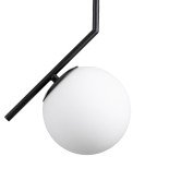 GLOBOSTAR® MONROE 00959 Μοντέρνο Κρεμαστό Φωτιστικό Οροφής με Ντουί 1 x E27 AC 220-240V IP20 - Μαύρο & Λευκό - Μ15 x Π15 x Υ49cm