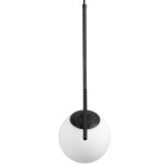 GLOBOSTAR® MONROE 00959 Μοντέρνο Κρεμαστό Φωτιστικό Οροφής με Ντουί 1 x E27 AC 220-240V IP20 - Μαύρο & Λευκό - Μ15 x Π15 x Υ49cm
