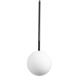GLOBOSTAR® MONROE 00959 Μοντέρνο Κρεμαστό Φωτιστικό Οροφής με Ντουί 1 x E27 AC 220-240V IP20 - Μαύρο & Λευκό - Μ15 x Π15 x Υ49cm