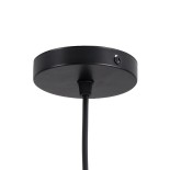 GLOBOSTAR® MONROE 00959 Μοντέρνο Κρεμαστό Φωτιστικό Οροφής με Ντουί 1 x E27 AC 220-240V IP20 - Μαύρο & Λευκό - Μ15 x Π15 x Υ49cm