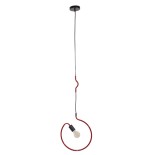 GloboStar® LIBBY 01095-1 Παιδικό Κρεμαστό Φωτιστικό Ανάρτηση Μονόφωτο 1 x E27 IP20 Κόκκινο Μέταλλο - Μ28 x Π28 x Υ16cm