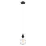 GLOBOSTAR® HANNA 36218 Μοντέρνο Κρεμαστό Φωτιστικό Οροφής με Ντουί 1 x E27 AC 220-240V IP20 - Μαύρο - Μ4 x Π4 x Υ110cm