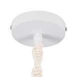 GLOBOSTAR® SHAQRA 36215 Μοντέρνο Κρεμαστό Φωτιστικό Οροφής με Ντουί 1 x E27 AC 220-240V IP20 - Μπεζ & Λευκό - Μ4 x Π4 x Υ110cm