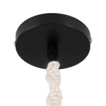 GLOBOSTAR® SHAQRA 36216 Μοντέρνο Κρεμαστό Φωτιστικό Οροφής με Ντουί 1 x E27 AC 220-240V IP20 - Μπεζ & Μαύρο - Μ4 x Π4 x Υ110cm