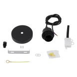 GLOBOSTAR® HANNA 36218 Μοντέρνο Κρεμαστό Φωτιστικό Οροφής με Ντουί 1 x E27 AC 220-240V IP20 - Μαύρο - Μ4 x Π4 x Υ110cm