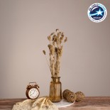 GloboStar® WILDCARROT 36546 Αποξηραμένο Φυτό Άγριο Καρότο - Μπουκέτο Διακοσμητικών Κλαδιών Μπεζ Υ60cm