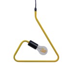 GloboStar® LIBBY 01097-1 Παιδικό Κρεμαστό Φωτιστικό Ανάρτηση Μονόφωτο 1 x E27 IP20 Κίτρινο Μέταλλο - Μ31 x Π31 x Υ16cm