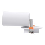 GloboStar® LEO 60351 Χωνευτό Κινούμενο Στρόγγυλο Φωτιστικό Σποτ Αλουμινίου με Ντουί GU10 AC 220-240V IP20 Φ9 x Υ17cm - Λευκό - 5 Years Warranty