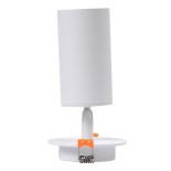 GloboStar® LEO 60351 Χωνευτό Κινούμενο Στρόγγυλο Φωτιστικό Σποτ Αλουμινίου με Ντουί GU10 AC 220-240V IP20 Φ9 x Υ17cm - Λευκό - 5 Years Warranty