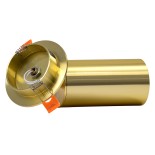 GloboStar® LEO 60352 Χωνευτό Κινούμενο Στρόγγυλο Φωτιστικό Σποτ Αλουμινίου με Ντουί GU10 AC 220-240V IP20 Φ6 x Υ17cm - Χρυσό Πλατίνα - 5 Years Warranty