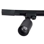 GloboStar® LEO 60355 Μοντέρνο Φωτιστικό Οροφής Ράγα Τρίφωτο 3 x GU10 IP20 Μαύρο Αλουμίνιο - Μ100 x Π6 x Υ20cm - 5 Χρόνια Εγγύηση