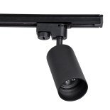 GloboStar® LEO 60356 Μοντέρνο Φωτιστικό Οροφής Ράγα Πολύφωτο 4 x GU10 IP20 Μαύρο Αλουμίνιο - Μ100 x Π6 x Υ20cm - 5 Χρόνια Εγγύηση