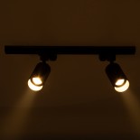 GloboStar® LEO 60358 Μοντέρνο Φωτιστικό Οροφής Ράγα Δίφωτο 2 x GU10 IP20 Χρυσό Αλουμίνιο - Μ50.5 x Π6 x Υ20cm - 5 Χρόνια Εγγύηση